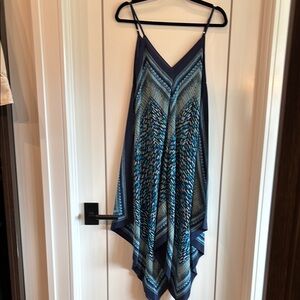Blue and Black Patterned Dress